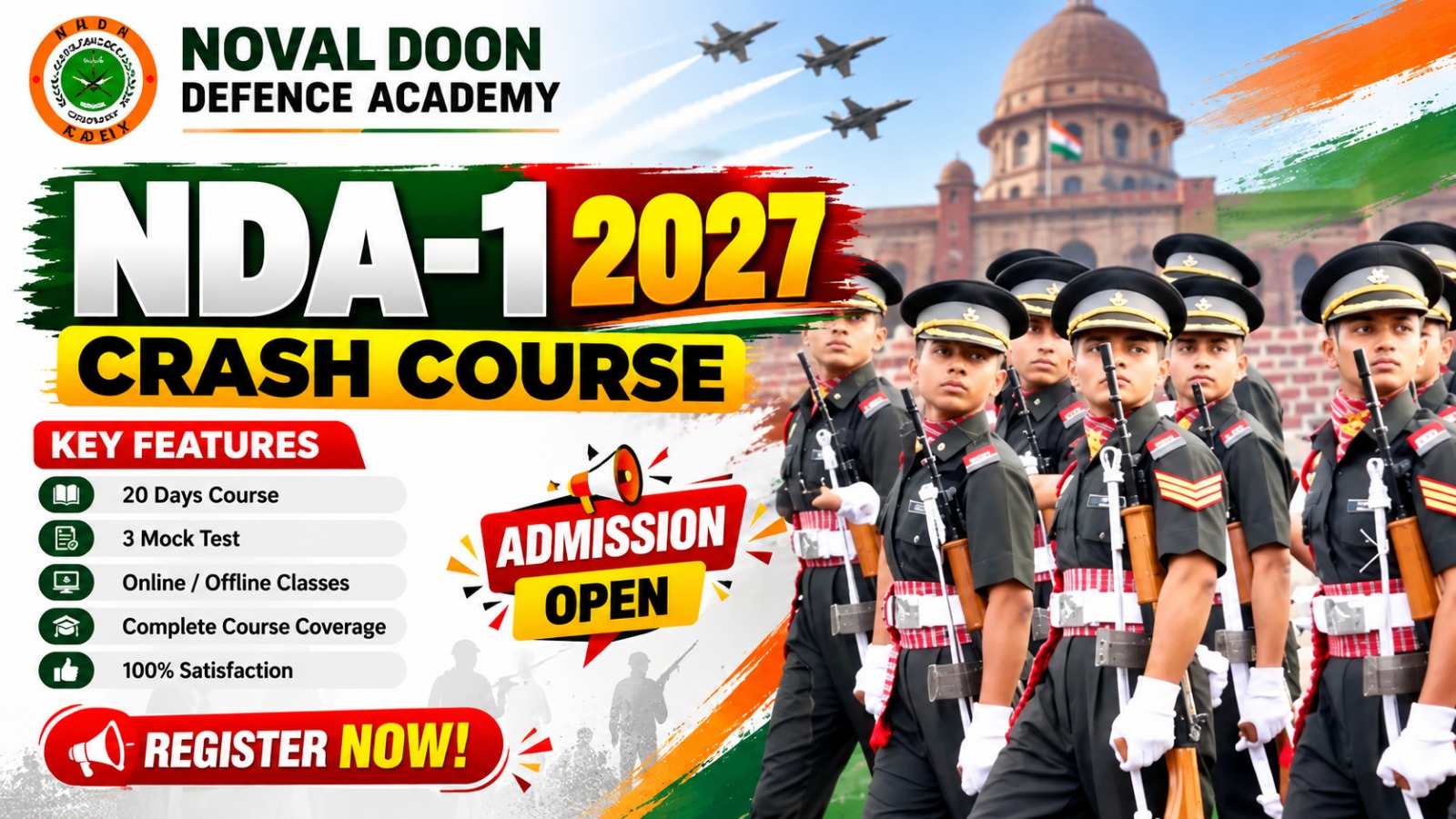 NDA Crash Course — Admissions Open